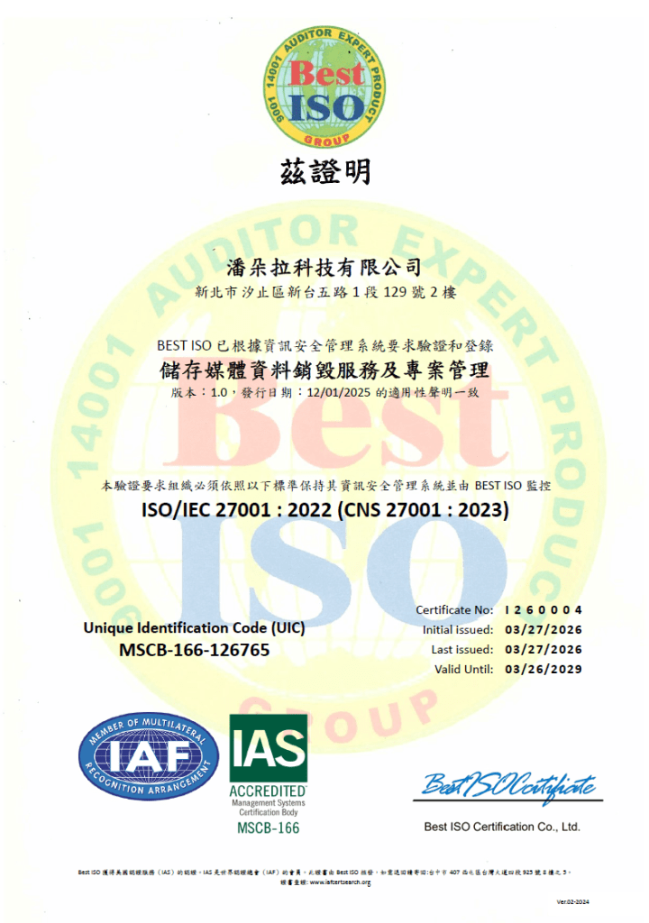 ISO 27001認證